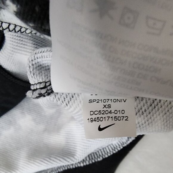 Nike Fly Black & White Tie-Dye Hoodie Sweatshirt Athleisure Active Streetwear XS - Picture 14 of 16